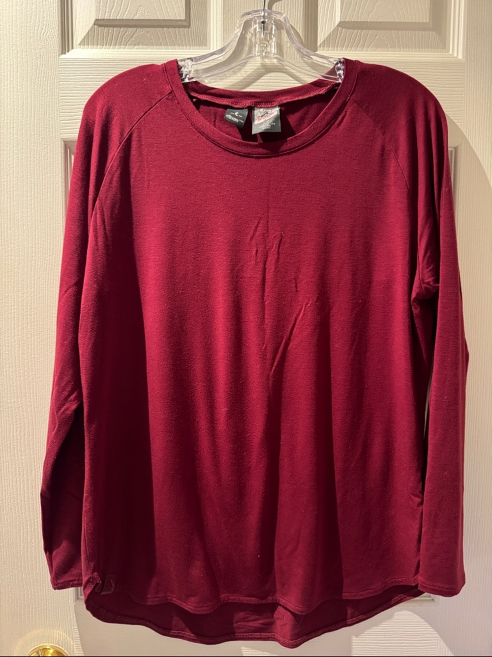 Mckinley Maroon Long Sleeve Crewneck Top